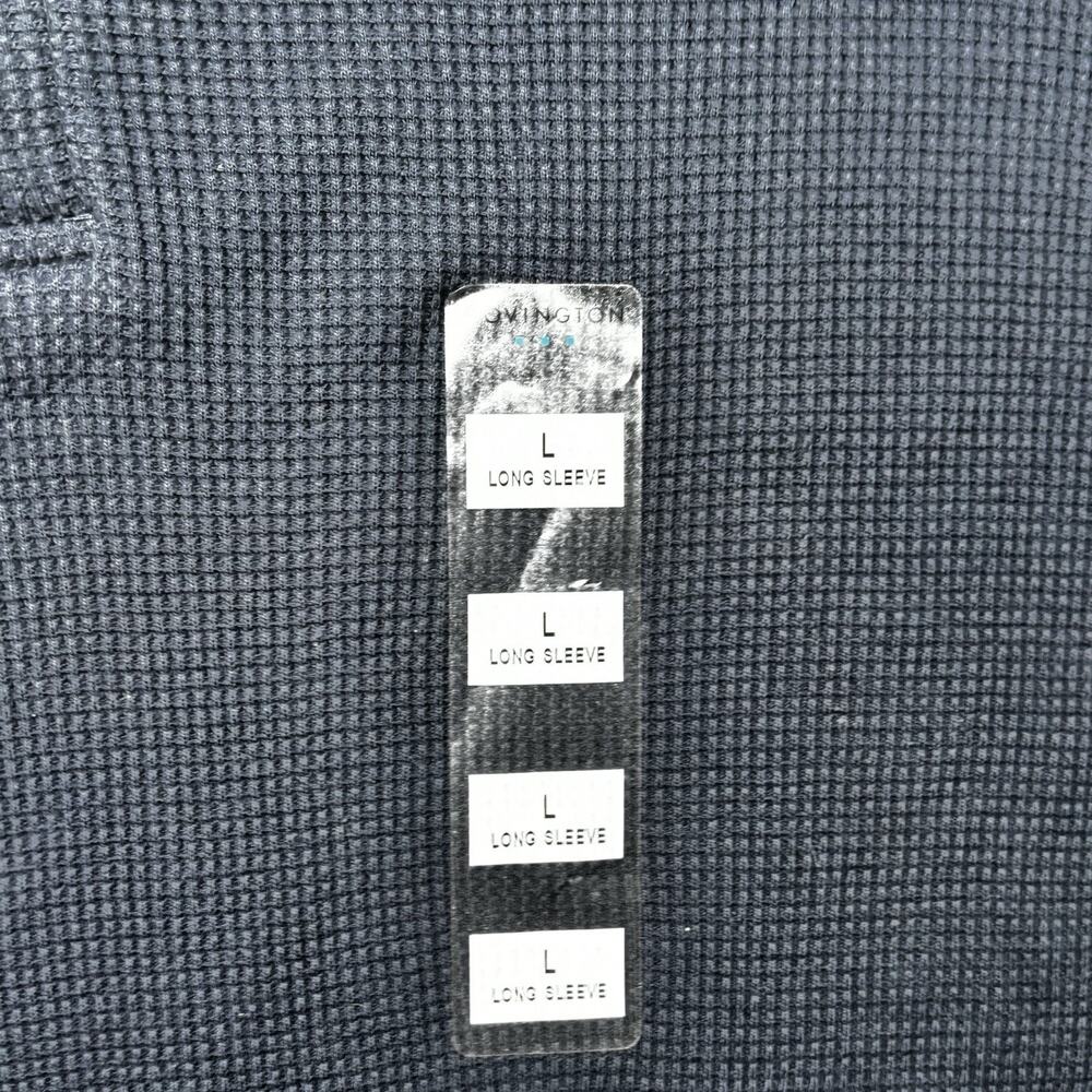 Covington Long Sleeve Henley Waffle Shirt Mens Size Large NEW Indigo Blue - Picture 5 of 6